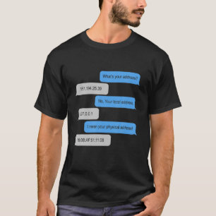 T-shirt Quelle est votre adresse Funny Networking Computer