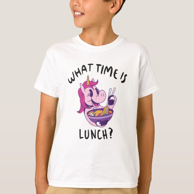 T-shirt Quelle heure est le déjeuner (Devant)