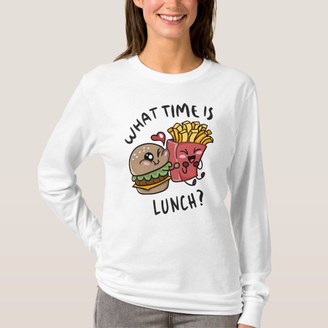 T-shirt Quelle heure est le déjeuner (Devant)