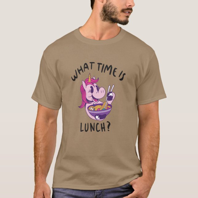 T-shirt Quelle heure est le déjeuner (Devant)