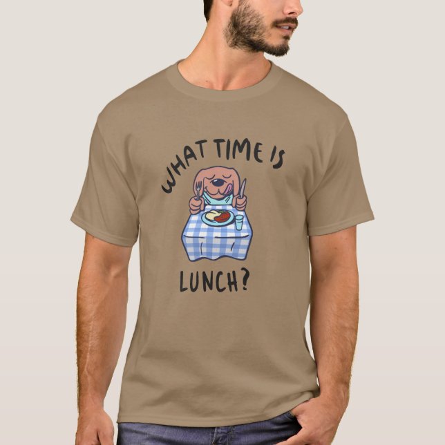 T-shirt Quelle heure est le déjeuner (Devant)