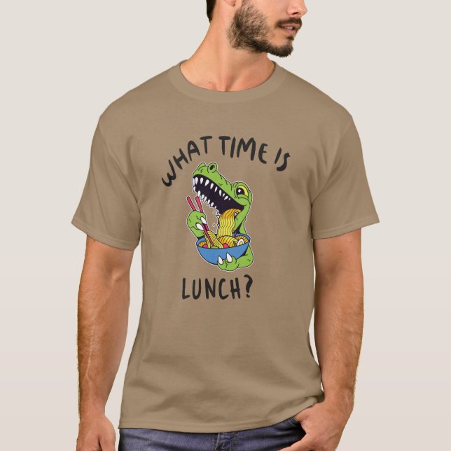 T-shirt Quelle heure est le déjeuner (Devant)