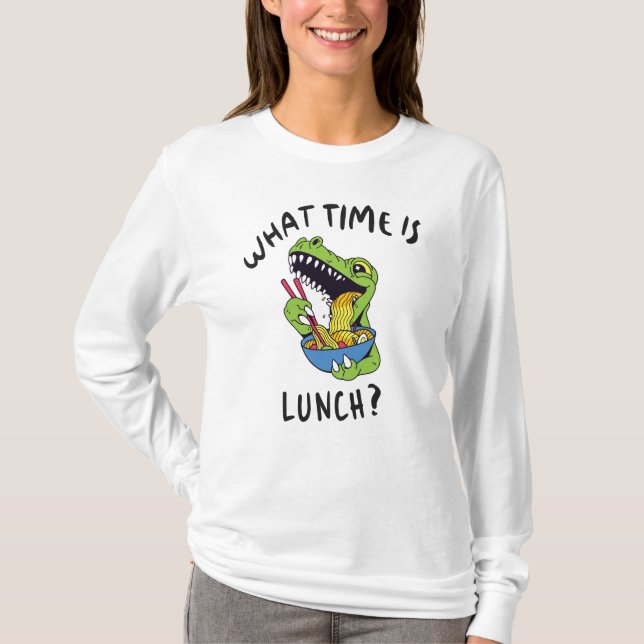 T-shirt Quelle heure est le déjeuner (Devant)