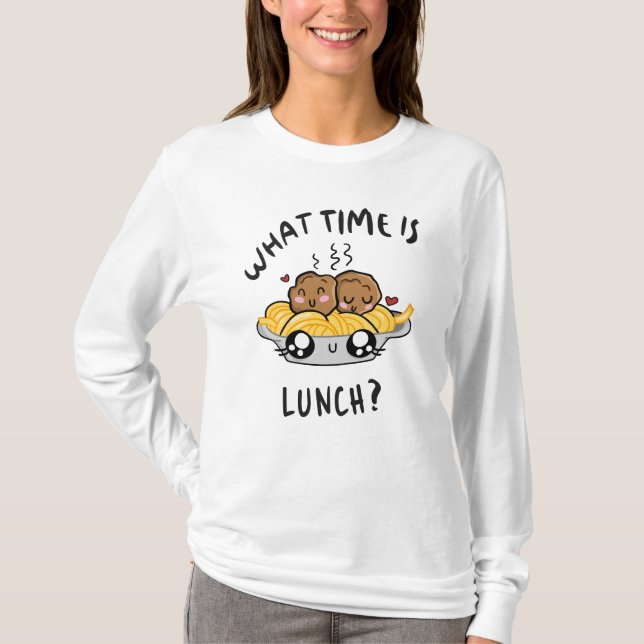 T-shirt Quelle heure est le déjeuner (Devant)