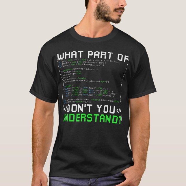 T-shirt Quelle partie de Ne comprenez-vous pas Geeks de l' (Devant)