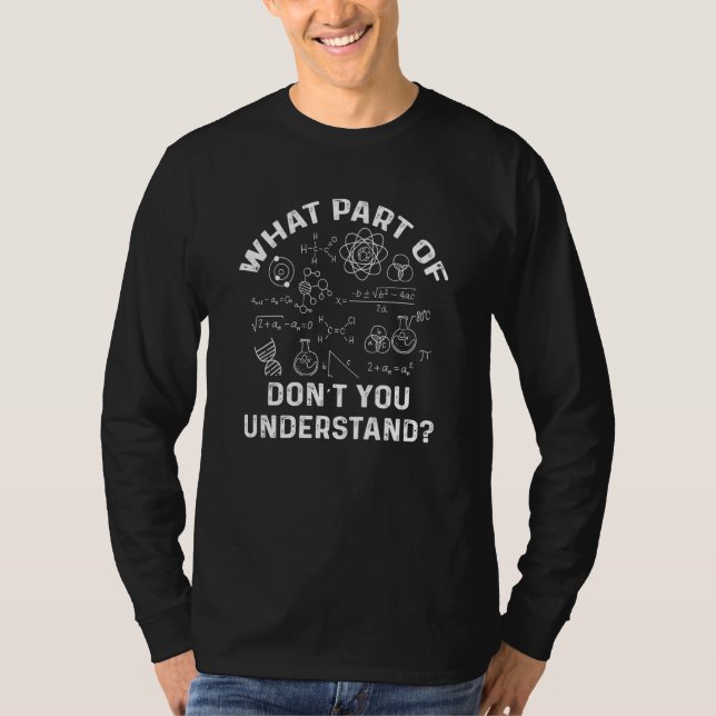 T-shirt Quelle partie de Ne comprenez-vous pas  Professeur (Devant)