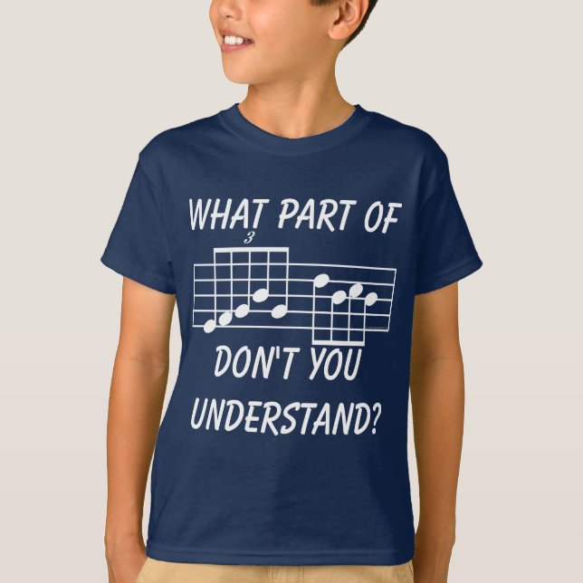 T-shirt Quelle partie de notation musicale vous ne (Devant)