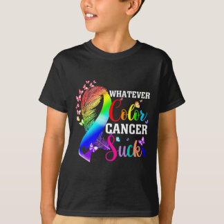 T-shirt Quelle que soit la couleur, le cancer aspire à la 