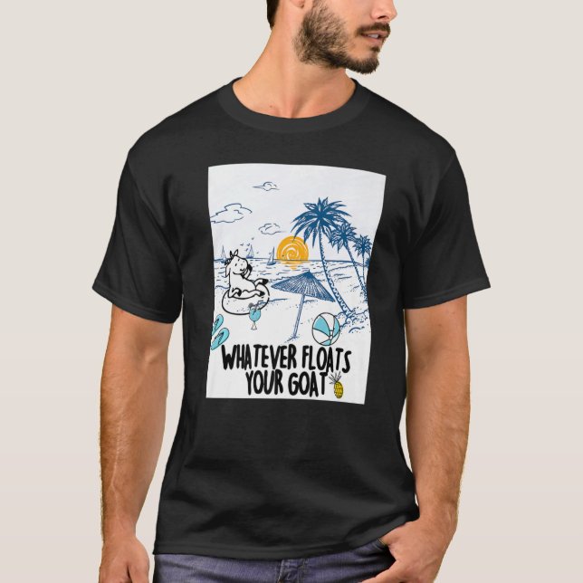 T-shirt Quelle que soit la flottaison votre chèvre rivière (Devant)