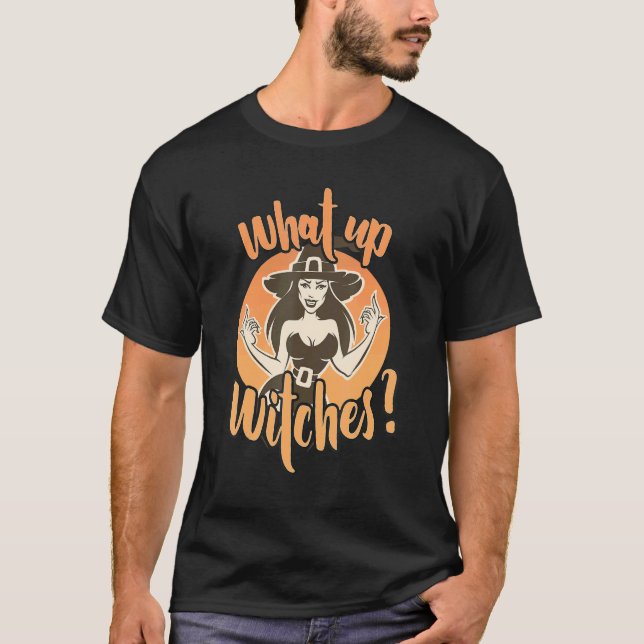 T-shirt Quelle sorcière Halloween avec Casquette (Devant)