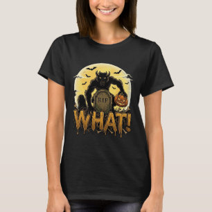 T-shirt Quelle tombe de citrouille de loup-garou pleine lu