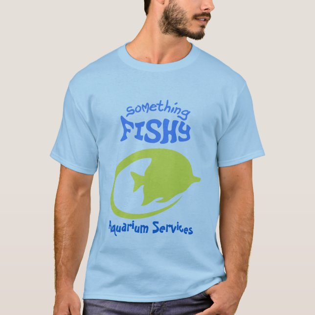 T-shirt Quelque chose aquarium de poisson Svcs (Devant)