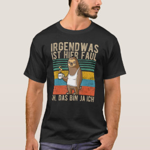 T-shirt Quelque Chose Ici Lazy Sloth Office Collègues 1