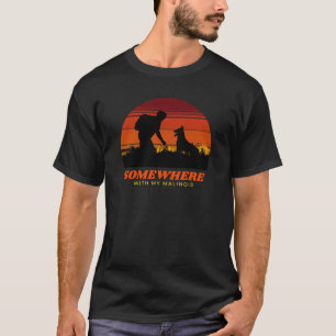T-shirt Quelque Part Avec Mes Malinois Mens À L'Extérieur