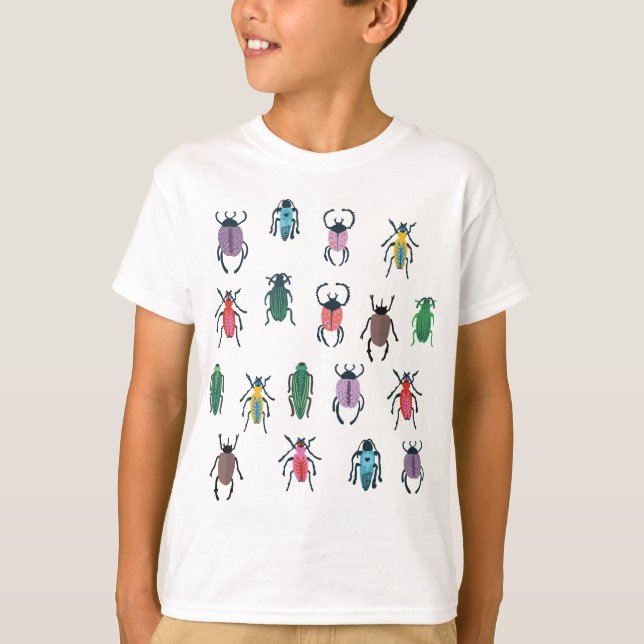 T-shirt Quelques insectes colorés heureux pour le garçon (Devant)