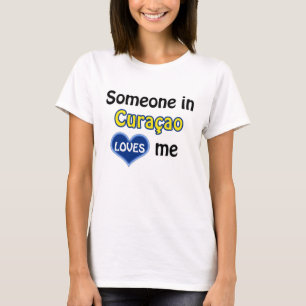 T-shirt Quelqu'un à Curaçao m'aime