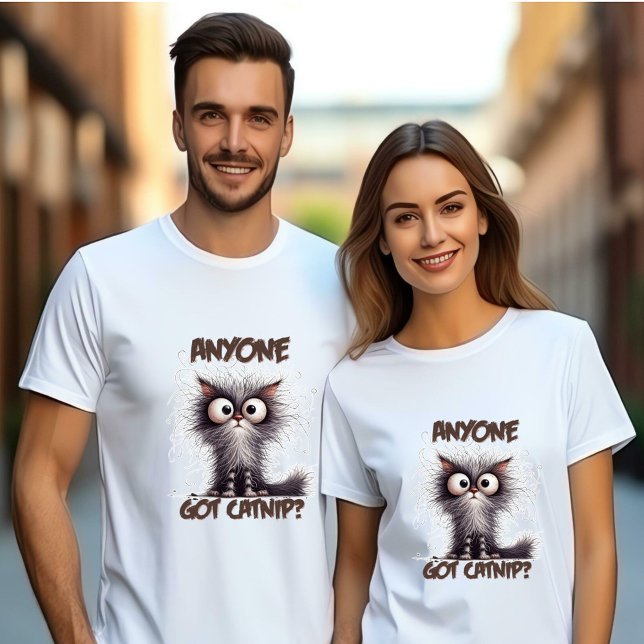 T-shirt Quelqu'Un A Un Capnip ? Crazy Cat Unisex (Créateur téléchargé)