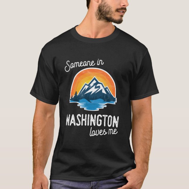 T-shirt Quelqu'un à Washington m'aime (Devant)