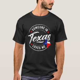 T-shirt Quelqu'un au Texas m'aime State Flag Graphic