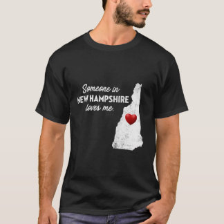 T-shirt Quelqu'Un Dans Le New Hampshire M'Aime New Hampshi