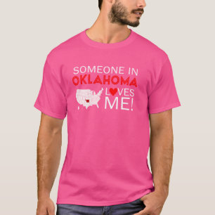 T-shirt Quelqu'Un En Oklahoma M'Aime