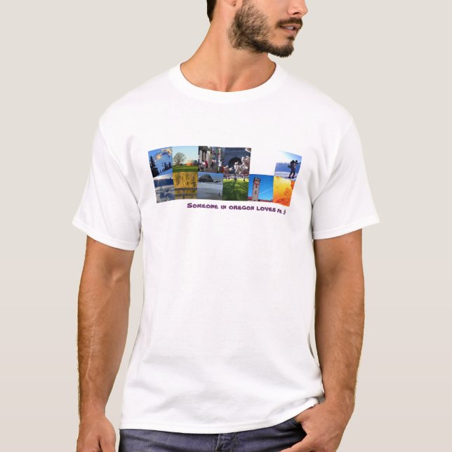 T-shirt Quelqu'un en Orégon m'aime (Devant)
