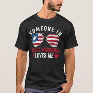 T-shirt Quelqu'Un En Virginie Occidentale M'Aime Mountain 