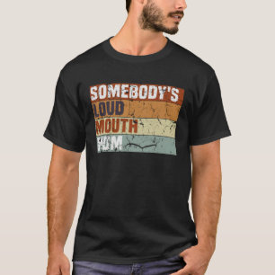 T-shirt Quelqu'un est à la bouche forte baseball maman mam