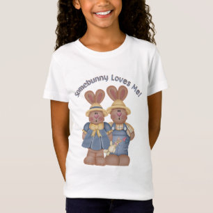 T-Shirt Quelqu'un m'aime, poupée de la petite fille