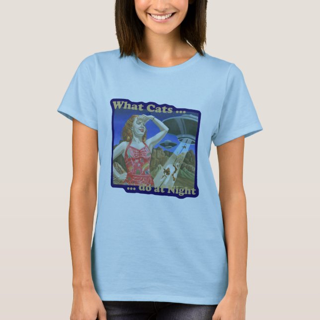 T-shirt Quels chats font la nuit (Devant)