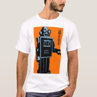 T-shirt Quelstar joue le robot argenté de jouet de bidon