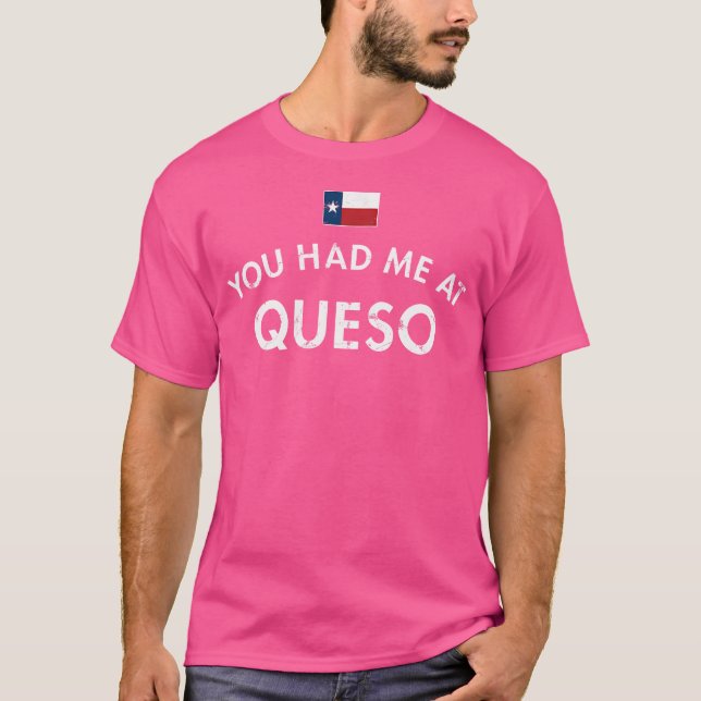 T-shirt Queso de Tex-Mex d'Austin Fromage Piment Puce Tort (Devant)