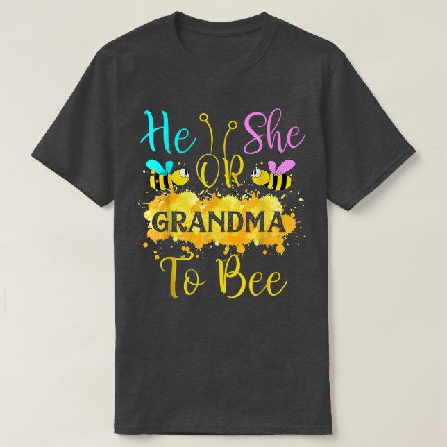 T-shirt Qu'est-ce que ça va être Lui ou elle grand-mère Ré (Design devant)