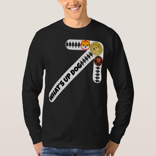 T-shirt Qu'est-ce que Dogecoin Updog Shiba Marshal Inu (Devant)