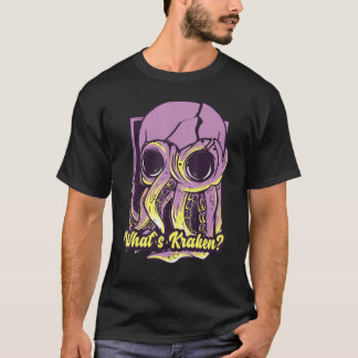T-shirt Qu'est-ce que Kraken Skull Octopus Death Squid Fun