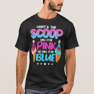 T-shirt Qu'est-ce que la crème glacée Scoop Crème bleu ros