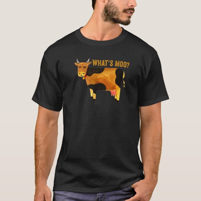 T-shirt Qu'est-ce que Moo  Cow Pun Premium (Devant)