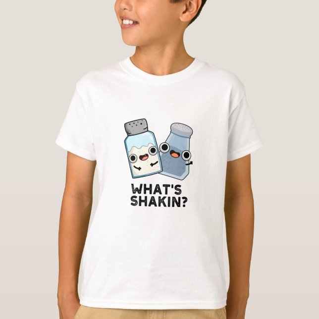 T-shirt Qu'est-ce que Shakin Funny Sel et Pepper Shaker Pu (Devant)