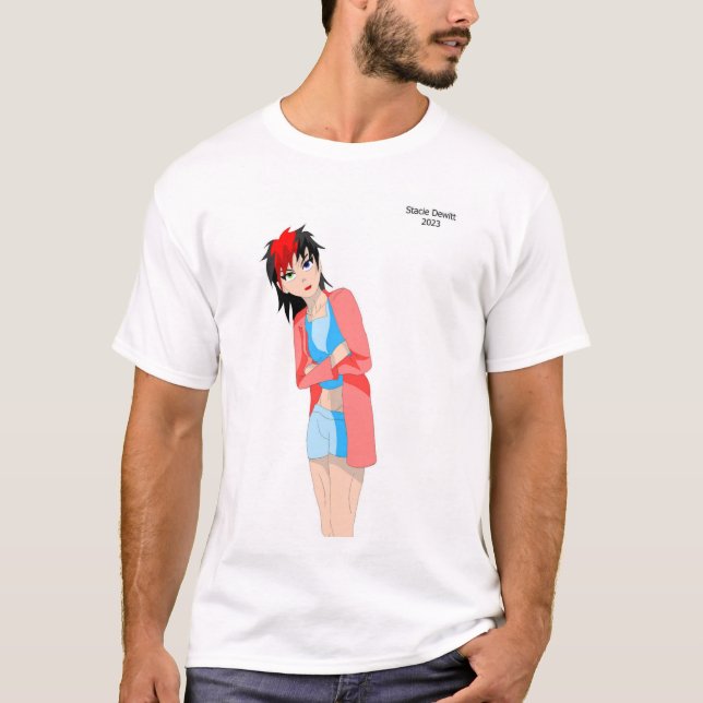 T-shirt qu'est-ce que vous regardez ? (cheveux courts) (Devant)