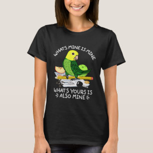 T-shirt Qu'est-ce qui est à vous est à moi Perroquet I Dou