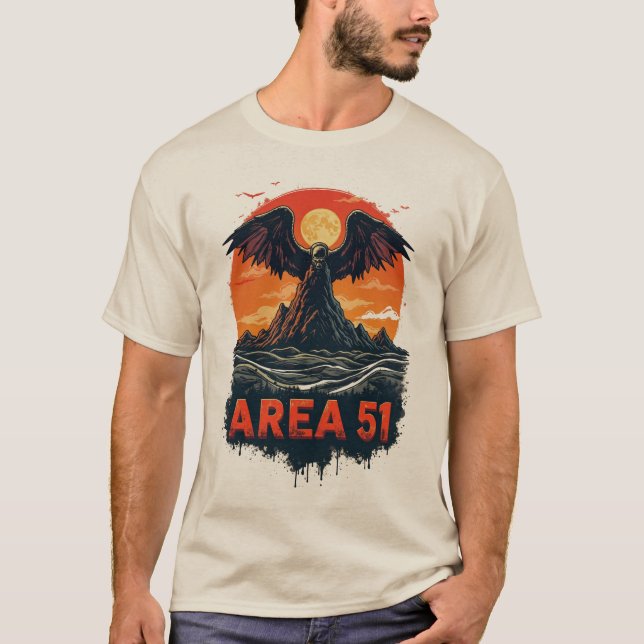 T-shirt Qu'est-ce qui regarde vraiment la zone 51? (Devant)