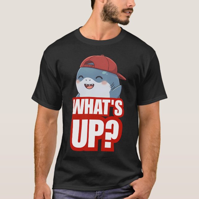 T-shirt Qu'est-ce qui se passe? - Requin Chibi Drôle (Devant)