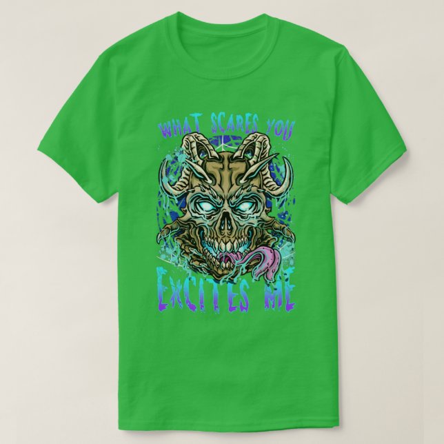 T-shirt Qu'Est-Ce Qui Vous Fait Peur De M'Exciter Demon (Design devant)