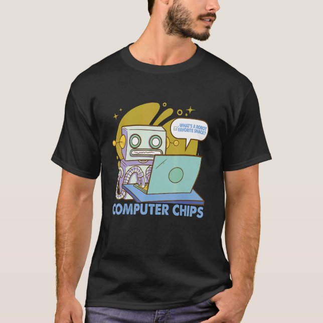 T-shirt Qu'est-ce qu'un robot favori Snack Papa plaisante  (Devant)
