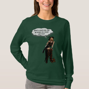 T-shirt Qu'est-ce qu'une fille sympa comme moi fait en pla