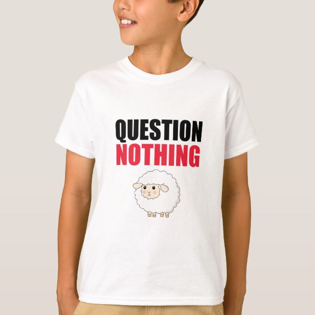 T-shirt Question Aucun mouton (Devant)