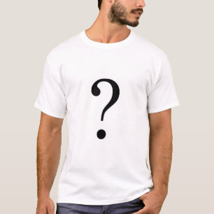 T-shirt Question mark typographic concept design