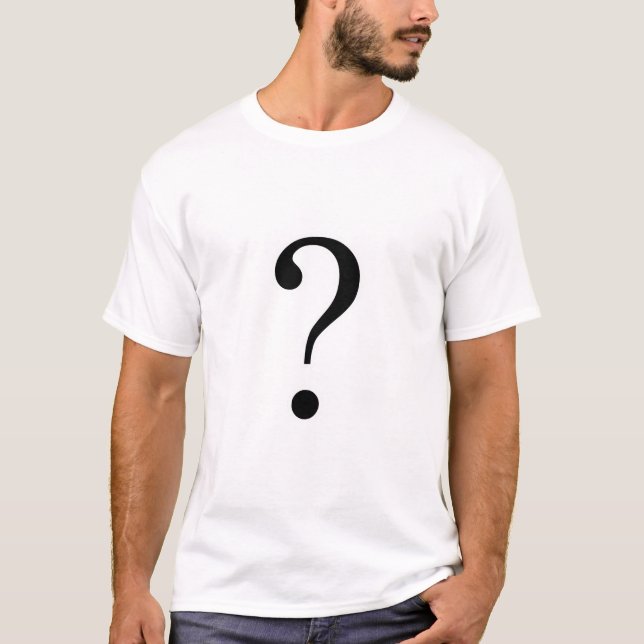 T-shirt Question mark typographic concept design (Devant)