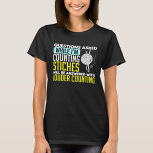 T-shirt Questions De Couture Posées Pendant Que Je Comptai