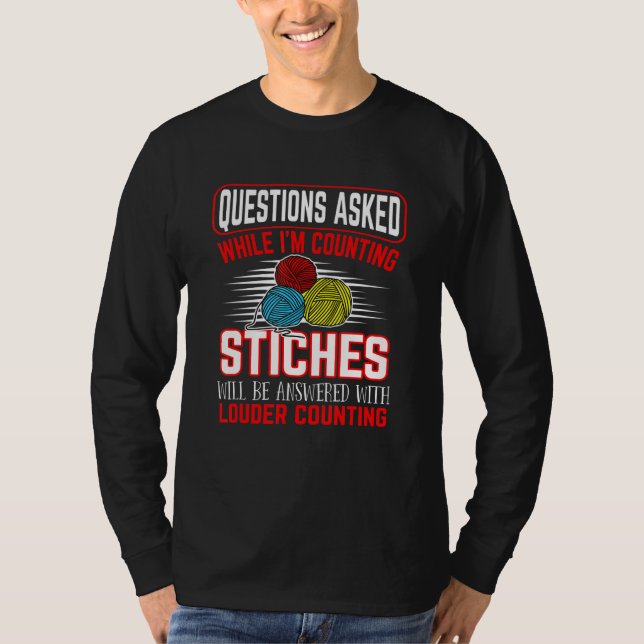 T-shirt Questions De Couture Posées Pendant Que Je Comptai (Devant)
